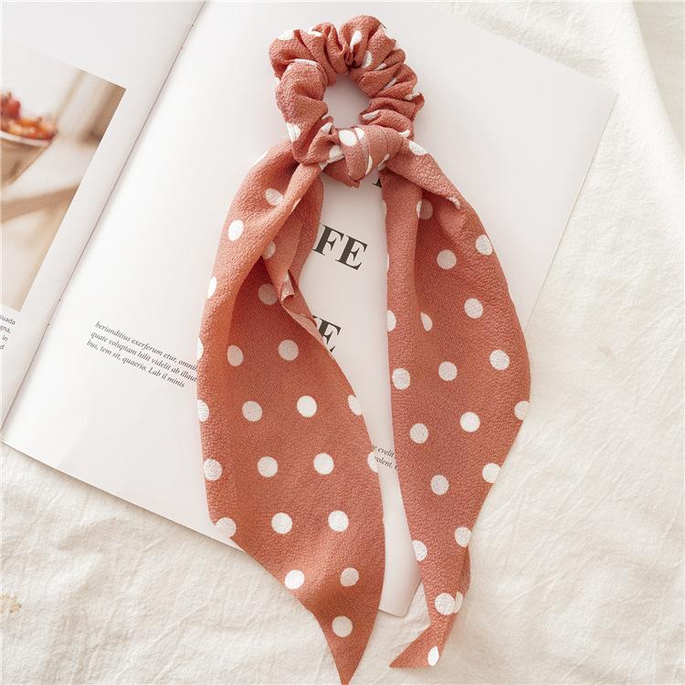 Chiffon Printing Flower Bandana Hair Scarf Headband for Women Vintage Long Ribbon Scrunchie Beach Bandanas Hair Accessories