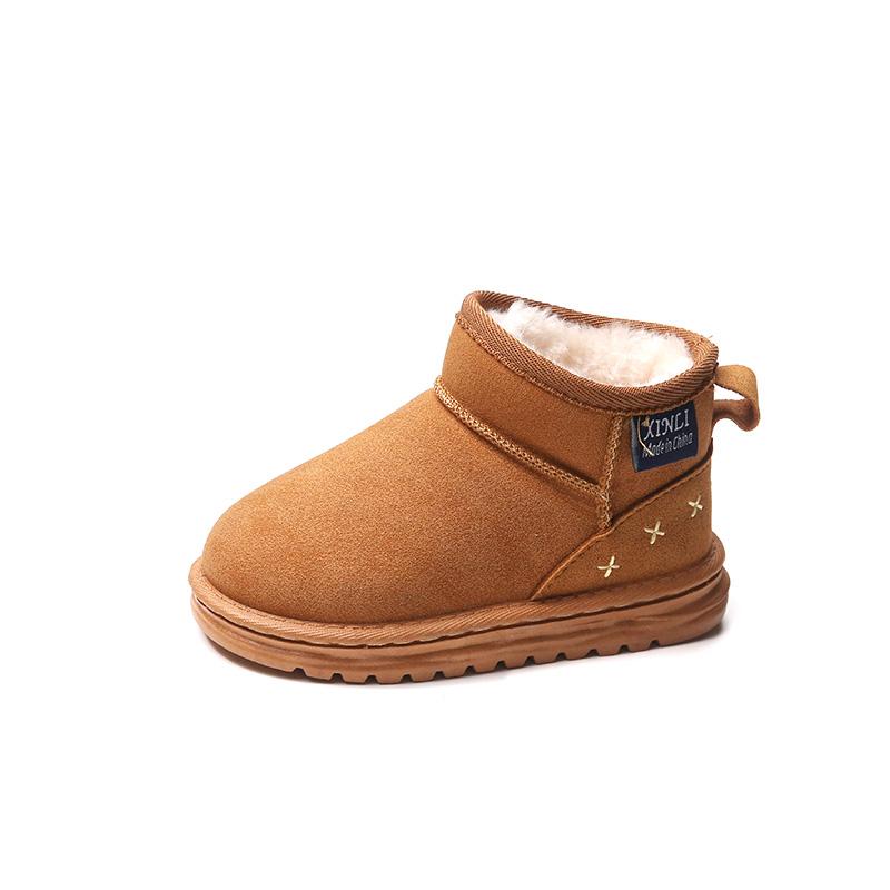 2024 New Girl Snow Boots Warm Plush Kids Winter Ankle Boots Fashion Outdoor Versatile Children Causal Cotton Boots Breathable