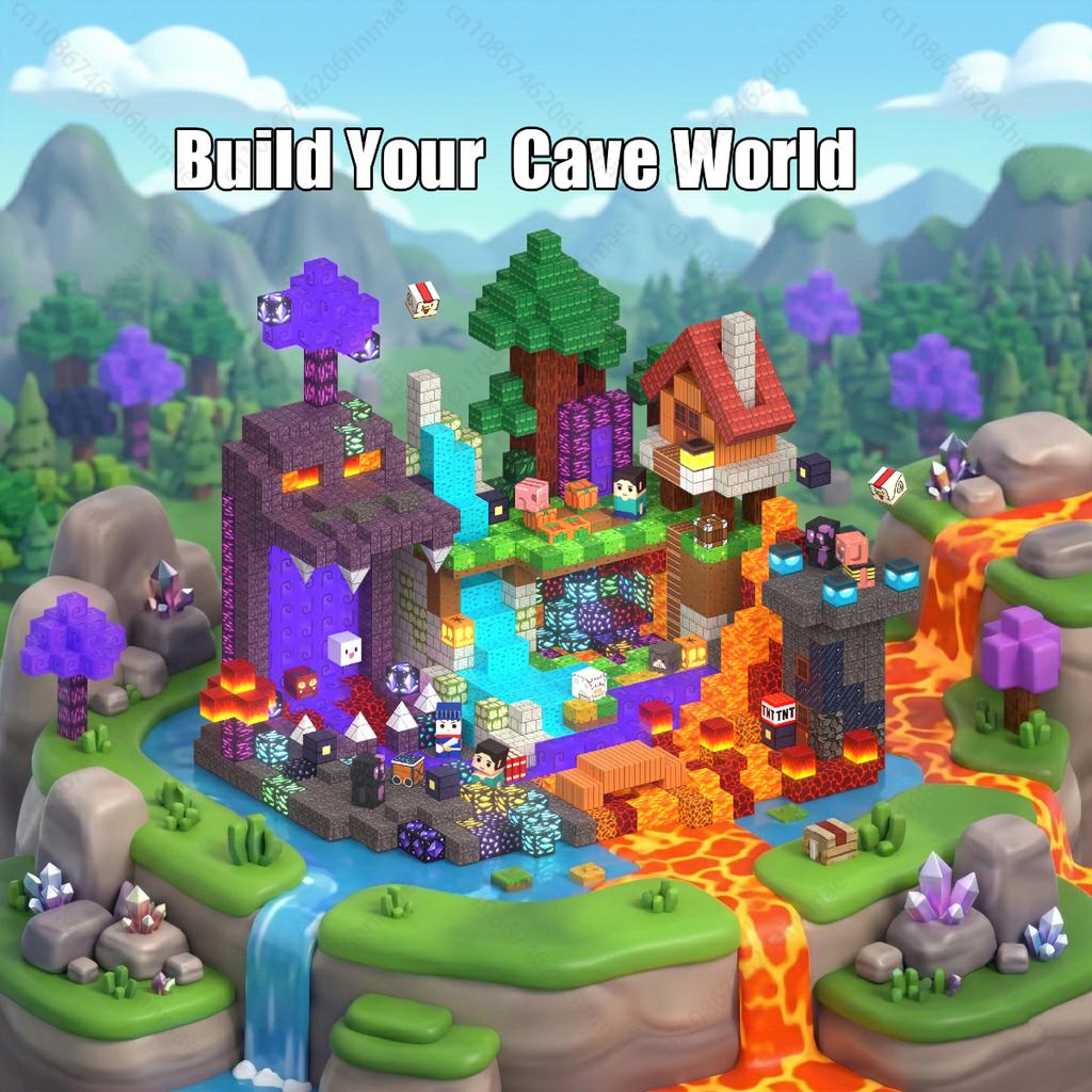 Magnetic Building Blocks Mine World Magnetic Ender Dragon Head Portal Construction Brick Cube Toy Set Gift For Boy Girl Children
