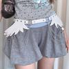 Punk Angel Wings Waist Belt PU Leather Goth Belt Trendy Hip Chain  for Party Costume
