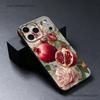 Милый чехол для телефона с гранатом для iPhone 17, 16, 15, 14, 13, 12, 11, Pro, Max, Plus, черный, противоударный, мягкая крышка