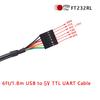 FTDI Чип USB 5V TTL UART Серийный кабель Длина 1.8м Совместимый с TTL-232R-5V Сканер штрих-кодов Принтер Компьютер 3-в-1 Многофункциональный