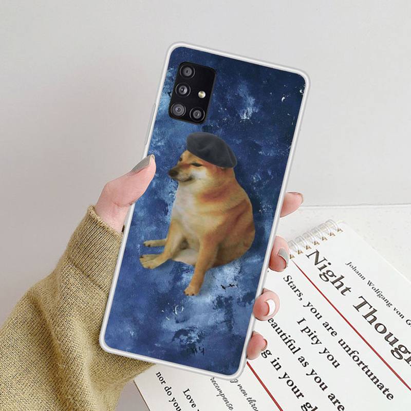 Чехол для телефона Funny Dog Cheems для Samsung Galaxy S9 S10 Plus S10E S20FE A71 A51 A21S из прозрачного силикона