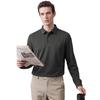 SHANSHAN Men's Wool-Blend Long-Sleeve Polo Shirt