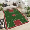 Детский ковер с рисунком футбольного поля, Креативный ковер с узором футбольного поля, Нескользящий коврик для пола в гостиную, Подходит для игровой комнаты