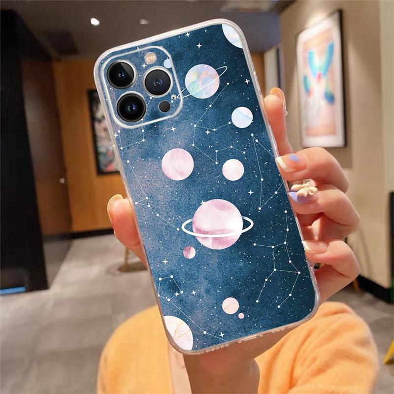 Phone Case For iphone 17 Pro Max Air 16 15 14 13 Pro Max 15 16 Pro 15Plus Stars Space Astronaut