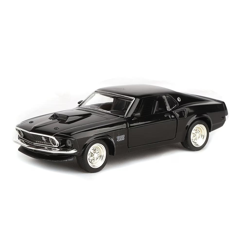 1/36 Форд Мустанг Босс 429 Игрушечная машина для детей RMZ CiTY Металлическая модель Миниатюрная с механизмом оттяжки Для демонстрации Коллекция Подарок для мальчиков
