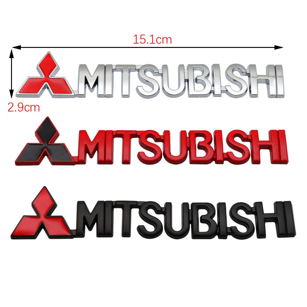 Car Metal Logo Decoration Badge Emblem Sticker For Mitsubishi Outlander ASX Eclipse Cross Pajero Lancer EVO Delica Triton Mirage