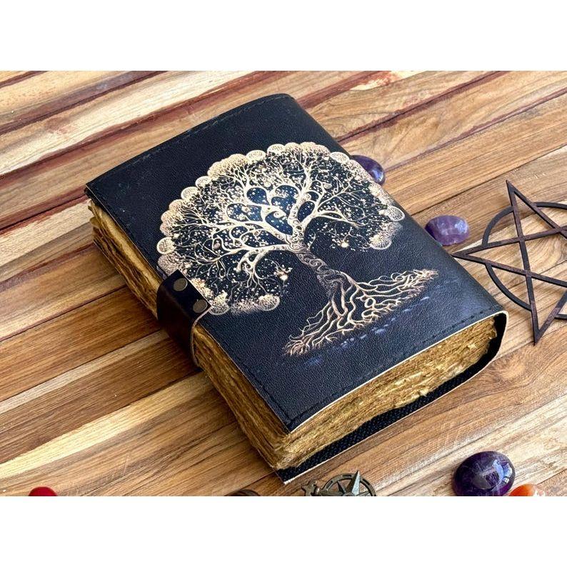 Beautiful Journal For Sketches Book Traveling Book Blank Spell Book Leather Journal Tree of Life