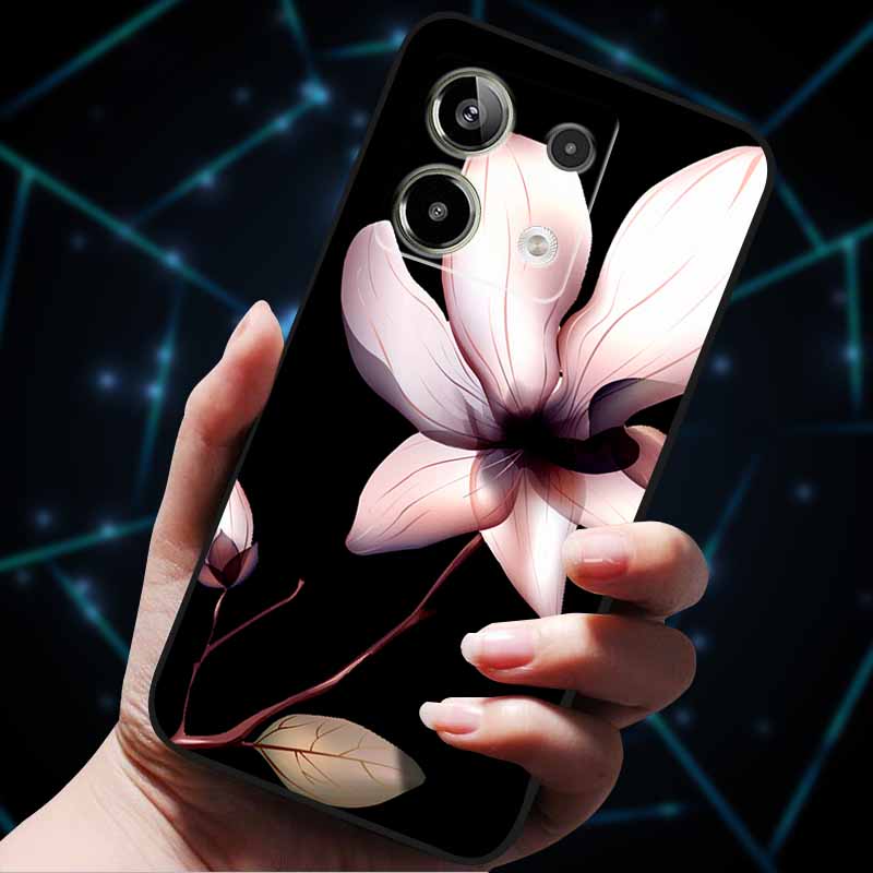 3D Цветочные тисненые чехлы для Redmi Note 13 Чехол Note13Pro 5G Мягкие силиконовые чехлы для телефона для Redmi Note 13 Pro Plus Задняя крышка Сумка
