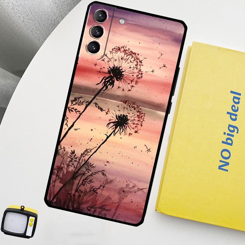 Чехол для телефона с одуванчиками для Samsung Galaxy S25 S24 Ultra S20 S21 S22 S23 Plus S9 S10 S24 FE S25 FE