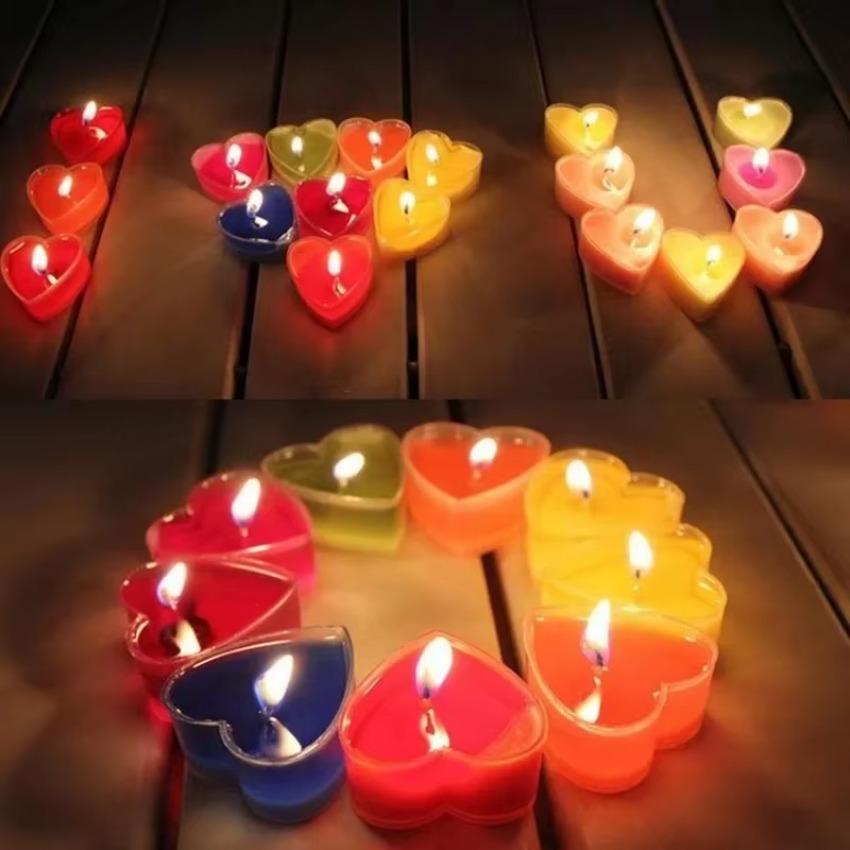1 Pcs Candles Scented Creative Heart Shaped Valentine's Day Gift Romantic Marriage Paraffin Wax Candles Wedding Accessories