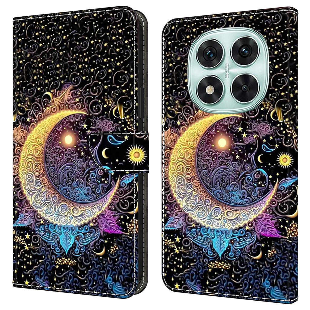 Для Xiaomi Redmi Note 14 Pro 4G Чехол Кошелек Подставка С Принтом Узор Искусственная Кожа Книжка Чехол для Телефона