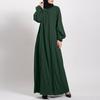 Hijab Maxi Dress Abaya Women Long Sleeve Solid Ramadan Elegnat Dresses Party Robe Isamic Abaya Turkey Hijab Kafta Clothing