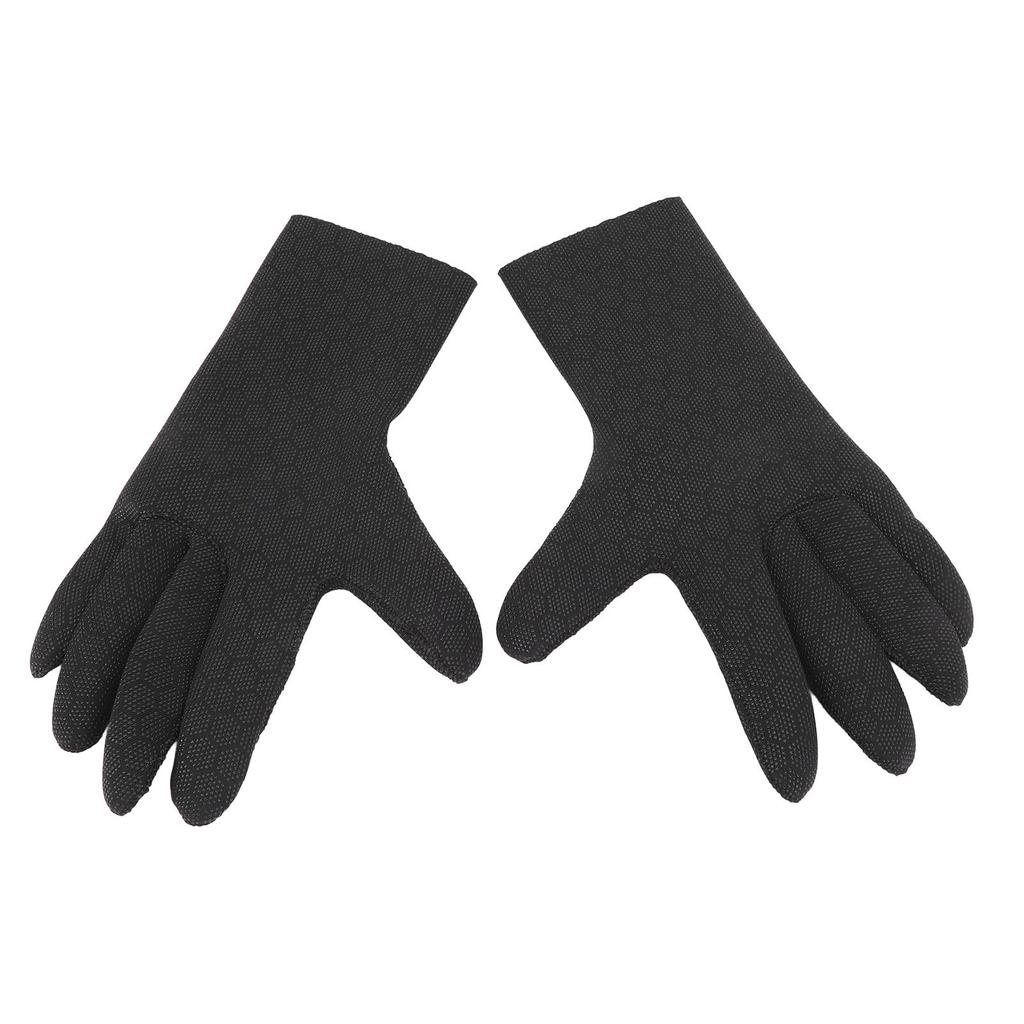 1 Pair Diving Gloves Warm Cold Proof Prevent Slip 3mm Neoprene Five Finger Water Gloves for Snorkeling Boating Surfing L