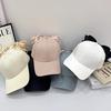Spring Summer Sweet Color Baseball Cap with Large Bow Tie Slimming Sun Hat Casual Cotton Hard Top Duckbill Hat Trendy