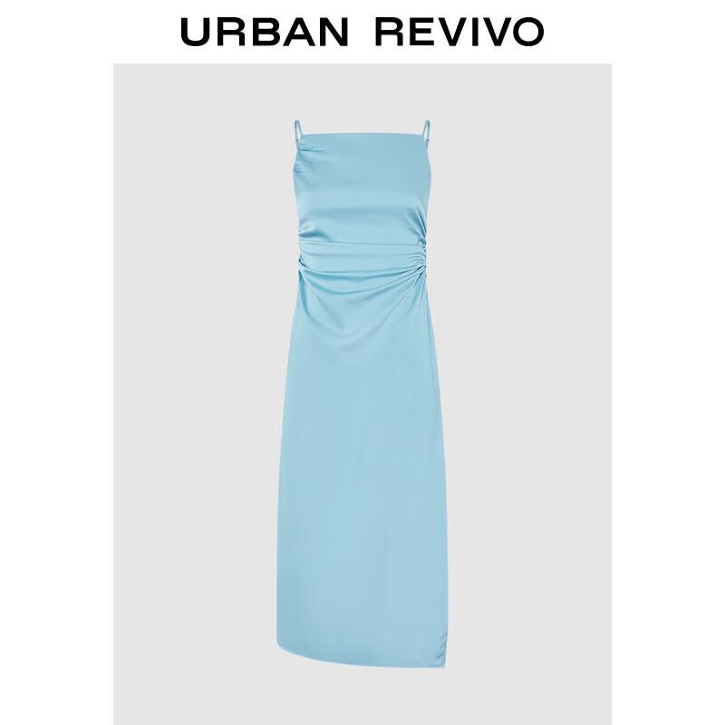UR Women's Pleated Asymmetrical Strap Dress