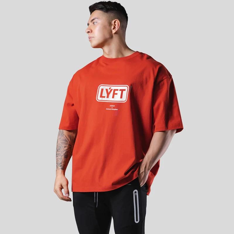 Fashion 2026 Fitness Tshirt Oversize Gym Running Sport Tshirt Cotton Unisex Unisex Summer Luxury Brand Retro Loose Tee Unisex