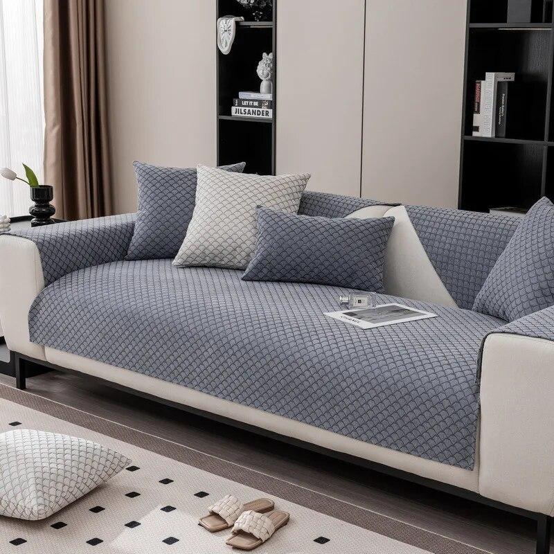 Универсальный чехол для дивана Four Seasons, однотонный плед для гостиной, подушка для спинки дивана, нескользящая пылезащитная защита для мебели