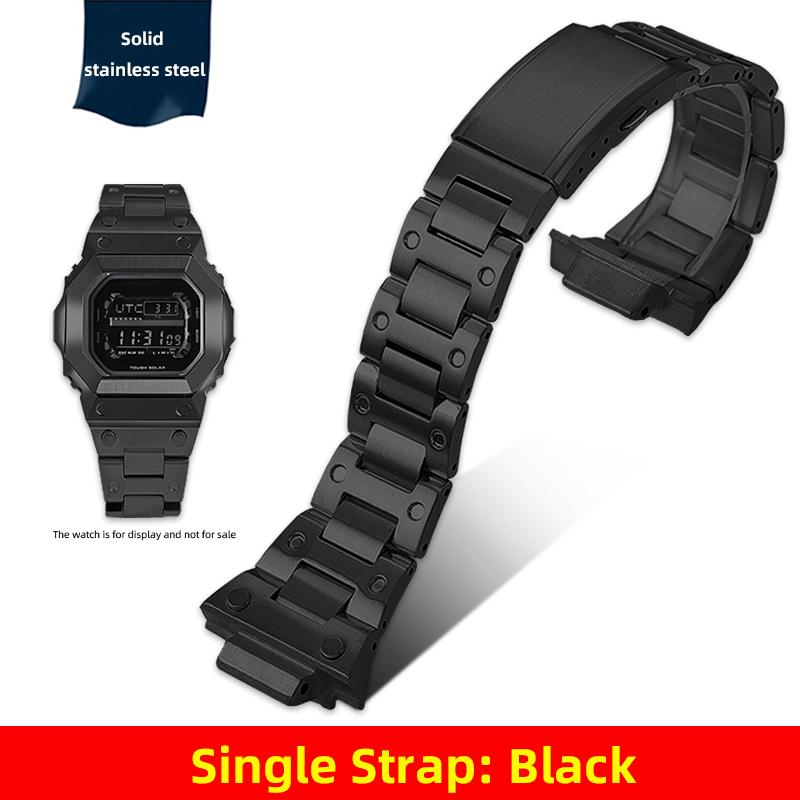 Мод-комплект для часов GX-56 Металлический корпус Браслет для Casio Giant G Square GXW-56BB GX-56BB/RC Ремешок из нержавеющей стали Аксессуары
