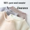 Women's Pure Wool Semi-High Neck Cashmere Sweater - Slim Fit, Versatile Knitted Design