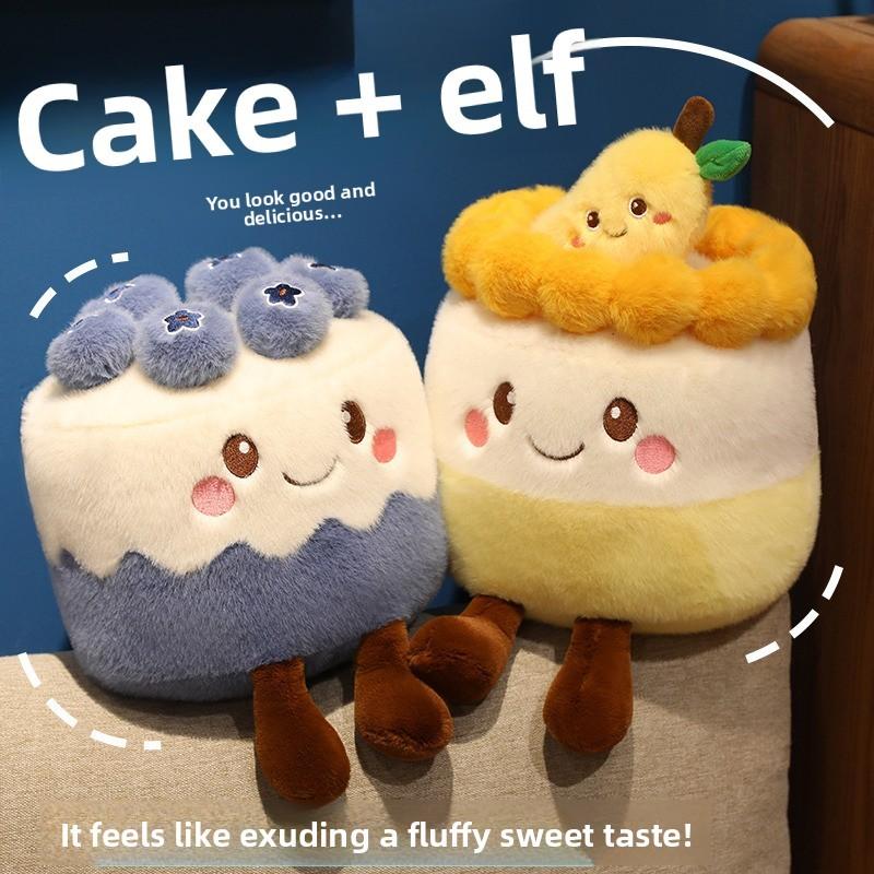 Плюшевый фруктовый торт мягкая игрушка с набивкой из ПП хлопка для подарка на день рождения и для коллекционеров