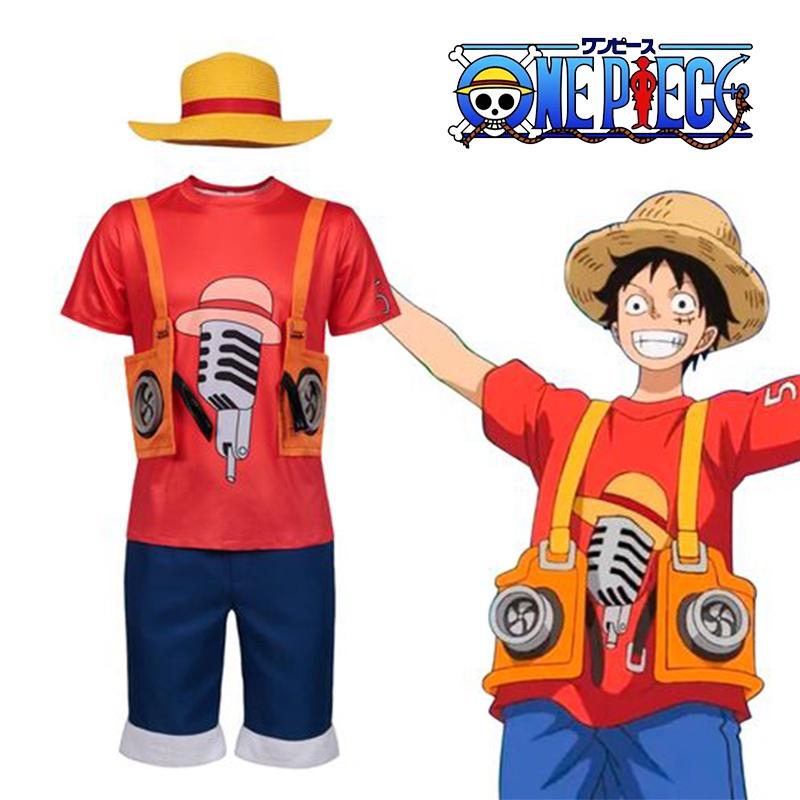 Костюм Косплей Луффи из Фильма Красный One Piece для Детей и Взрослых