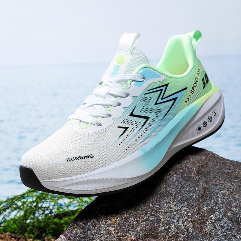 Мужские кроссовки для бега Новая сетка Дышащие Легкие Амортизирующие Толстая подошва Марафонки Модные Разноцветные Повседневные кроссовки