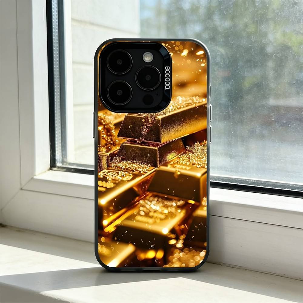 Чехол для телефона Money Gold A-Art для iPhone 17,16,15,14,13,12,11 Plus,Pro Max,XS,Красочный Серебристый Чехол для телефона Funda Cover