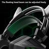 Wired Headset Luminous Light with Microphone RGB Flash 3.5mm/USB Cow Ear E-sports Game