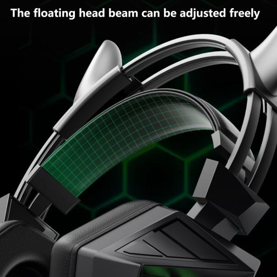 Wired Headset Luminous Light with Microphone RGB Flash 3.5mm/USB Cow Ear E-sports Game