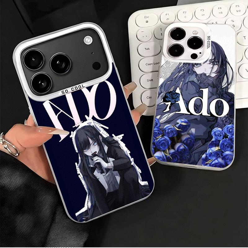 Ado Cartoon K-Kyogen X Uta Shockproof Phone Case for iPhone 17 Air 16 16E 15 Pro Max 14 Plus 13 Mini 12 Back Cover Anti Fall Fun