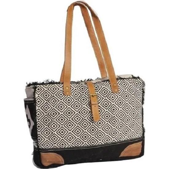 Сумка на плечо SEL de MER из переработанного холста и кожи Сумка через плечо Кожаная сумка