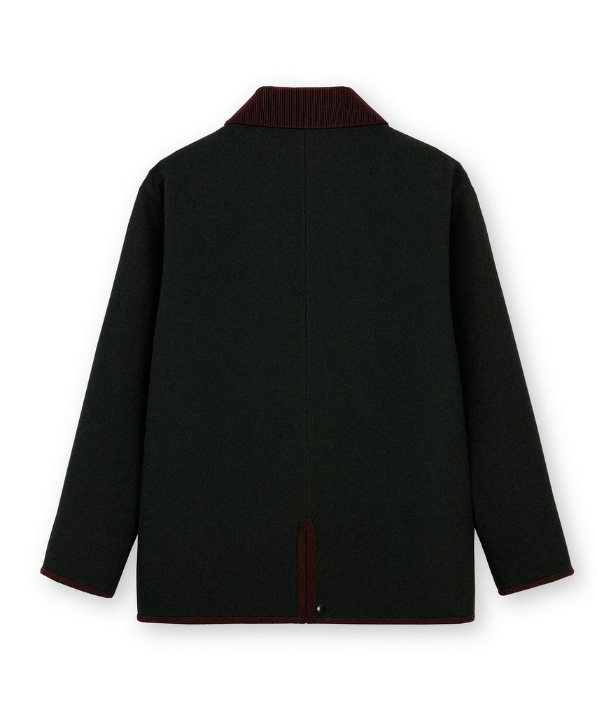 Edinburgh Club Wool Blended Herringbone Hunting Jacket [D/Green]