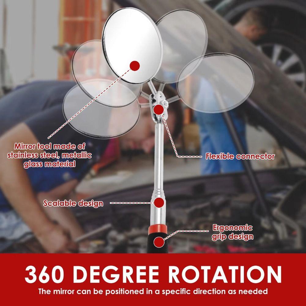 360 Swivel Inspection Mirror High-definition Detection Lens Telescopic Mirror Car Maintenance