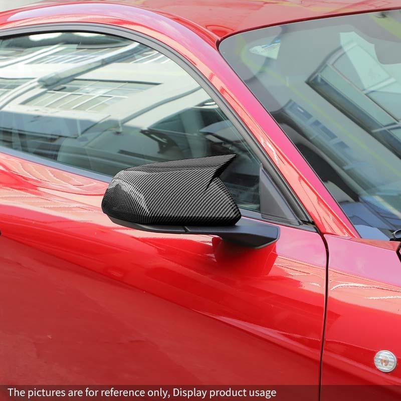 Декоративная рамка зеркала заднего вида, защитная накладка для Ford Mustang 2015 и новее, аксессуары для экстерьера автомобиля, АБС-пластик