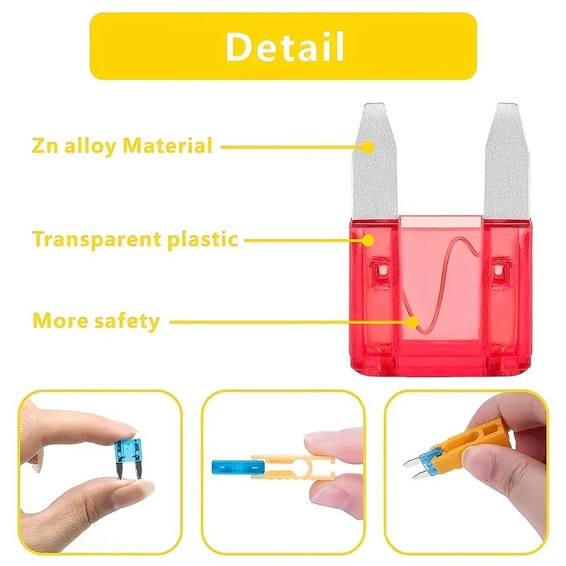 50-306 pcs Car Fuse Combination Kit, Mini Small Medium, Fuse Blade Type for Marine, Automotive, 2A 3A 5A 10A 15A 20A 25A 30A 35A
