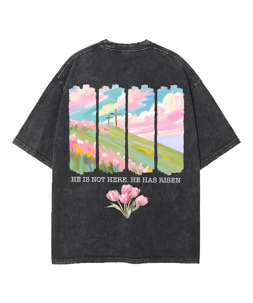 Hot Flower Art Printed T-shirt Men Women Clothing Summer Short Sleeve Casual Cotton Tshirt Gothic Y2k Washed Oversized Tees Tops