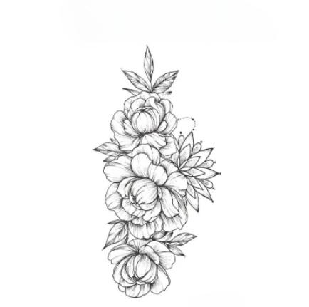 Sexy Black Large Snake Flower Fake Tattoo Stickers For Women Dot Rose Peony Temporary Tattoos Diy Water Transfer Tatoos Girls