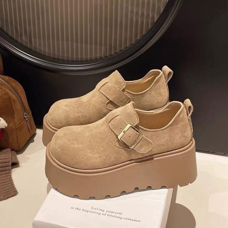 Увеличивающие рост толстоподошвенные маффины осень новые педальные маленькие ретро одинарные туфли