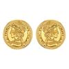 [R6045] - Silver Artisanal Earrings 'Cléopatra' Gilded - 11 Mm (queen)