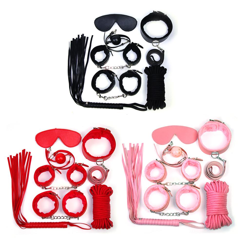 7 шт. в комплекте сексуальная плюшевая игрушка для взрослых, уникальный комплект удерживающих наручников