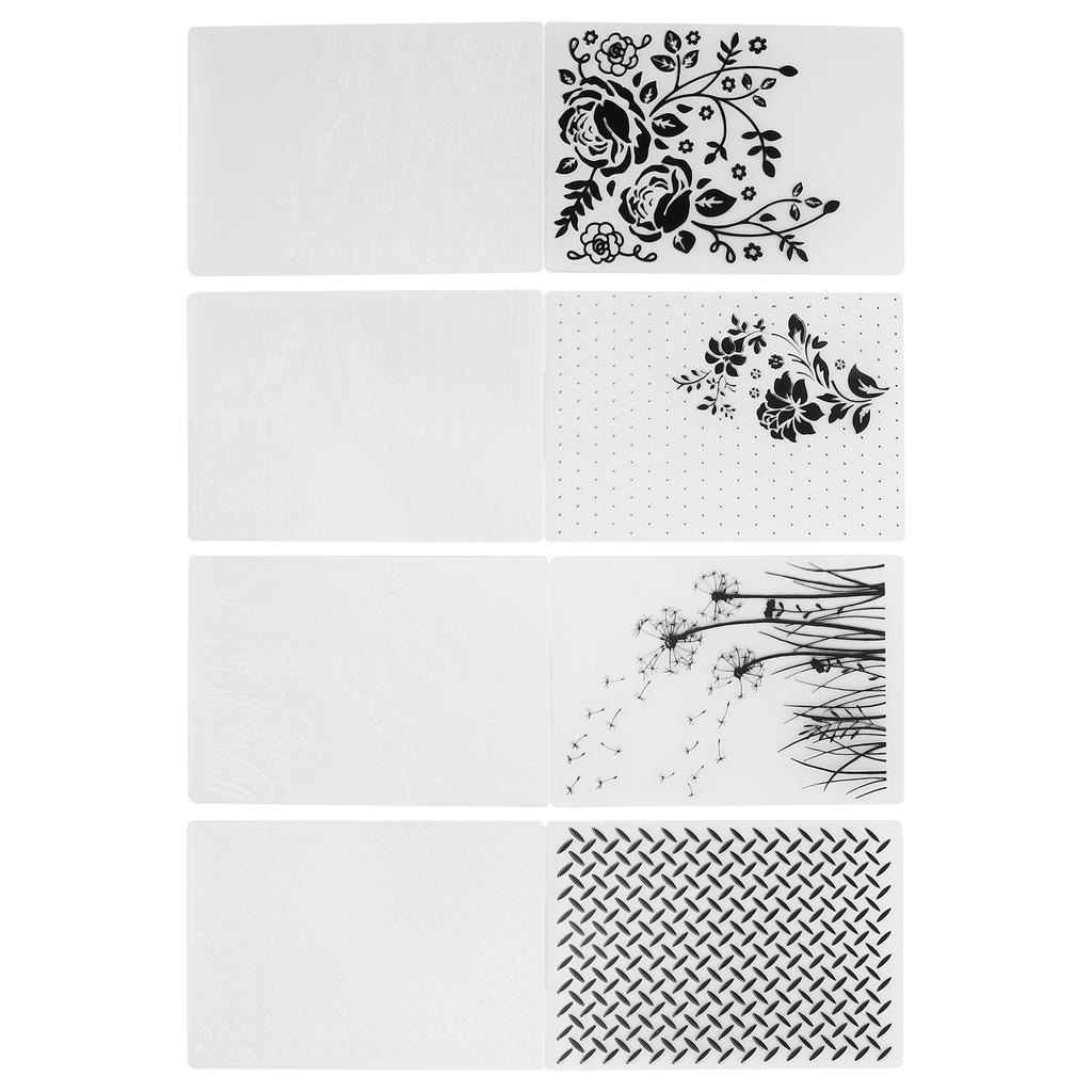 4 шт. Пластиковые папки для тиснения Изготовление открыток Скрапбукинг Тисненый шаблон Бумага Ремесло