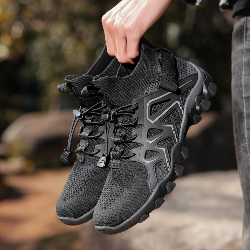 Модная мужская повседневная обувь, нескользящая обувь для походов и альпинизма, дышащая легкая мужская спортивная обувь с высоким верхом для пары