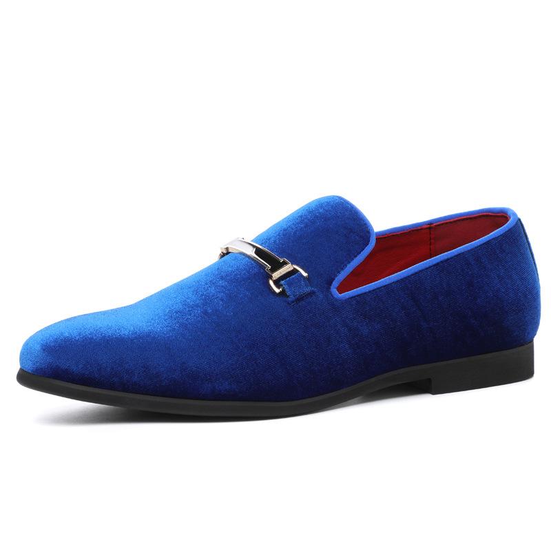 Luxry Blue Men Loafers Shoes Slip On Moccasins Plus Size 38-48 Flats Casual Shoes Man Party Dress Wedding Shoes