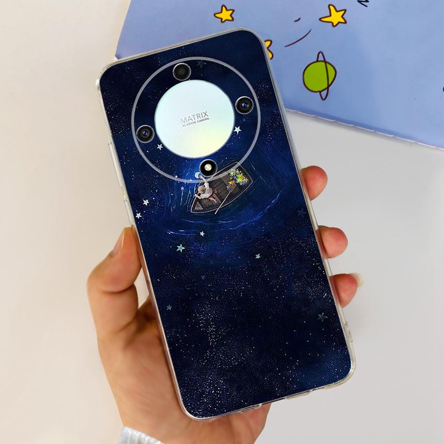 Чехол для Honor X9b 5G 2023 Модный Цветочный Прозрачный Силиконовый Мягкий Задний Чехол Для Honor X9a RMO-NX1 Funda HonorX9 X 9 X 9B X 9A Coque