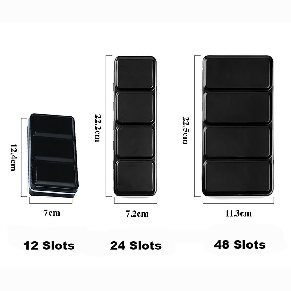 Flip Cover Drawing Supplies Empty Paint Palette Watercolor Storage Case Grids Slots Pigment Box