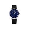 Профильные кварцевые мужские часы с кожаным ремешком и синим циферблатом 50219STN104