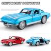 Chevrolet Corvette C2 1963 Ретро Классический Суперкар Симуляция Литой и Игрушечный Автомобиль RMZ city 1:36 моделей автомобилей из сплава, подарки для детей