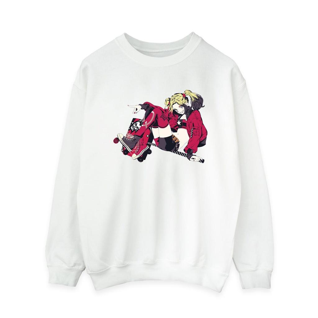 DC Comics Womens/Ladies Harley Quinn Rollerskates Sweatshirt